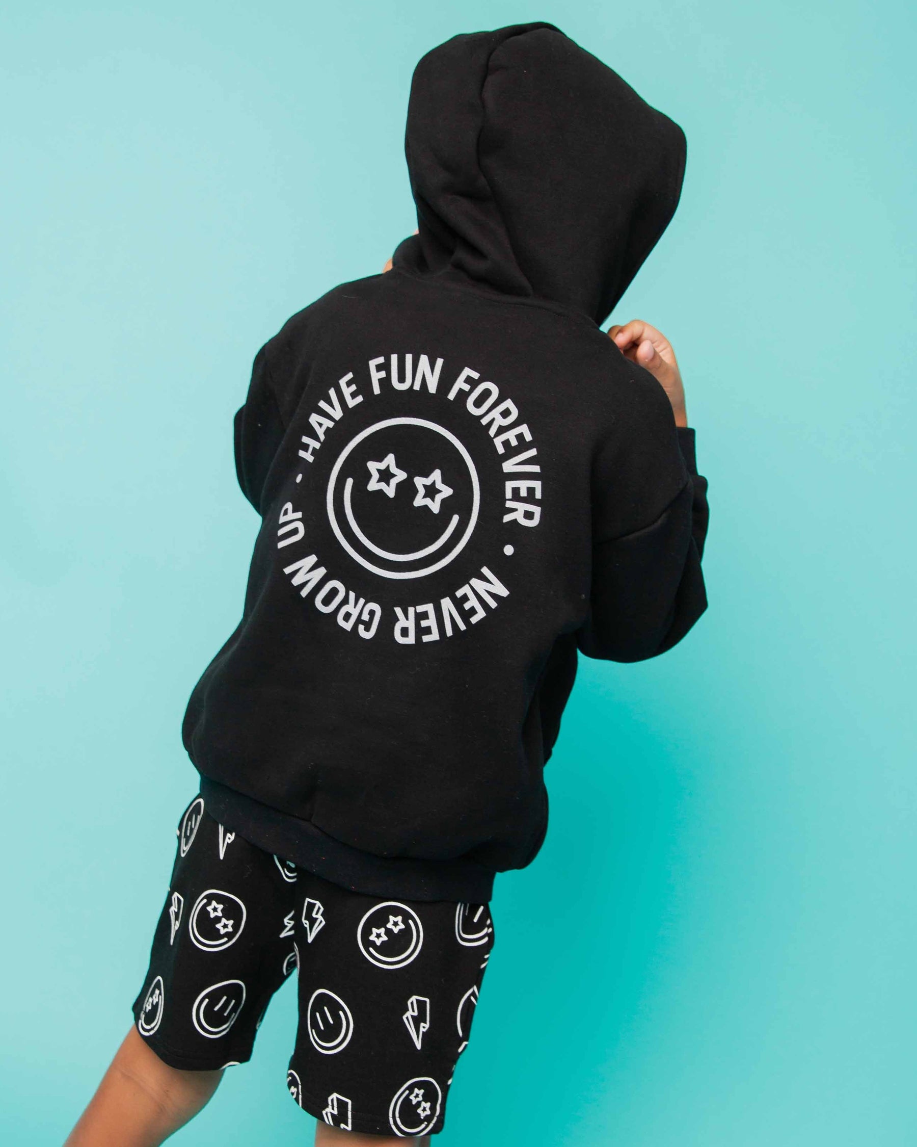 Baby Kids Bamboo Pajamas — Have Fun Forever Zip-Up Heavyweight Hoodie — Image 1