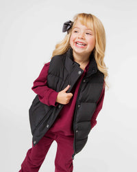 Baby Kids Bamboo Pajamas — Bamboo Lined Puffer Vest — Image 1