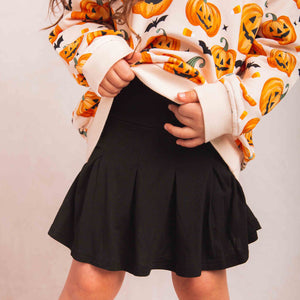 Baby Kids Bamboo Pajamas — Halloween Girls Skort Bundle — Image 2