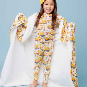 Baby Kids Bamboo Pajamas — Blippi™ Excavator Bum Bum Blanket - Plush — Image 1