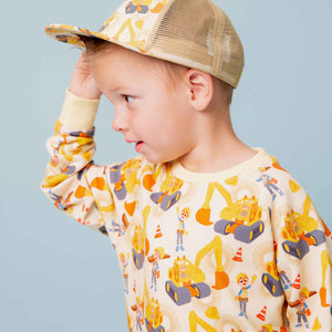 Baby Kids Bamboo Pajamas — Blippi™ Excavator Hat — Image 1