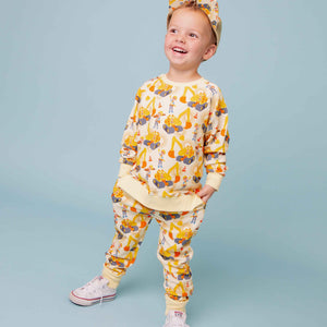 Baby Kids Bamboo Pajamas — Blippi™ Excavator Jogger Set — Image 1