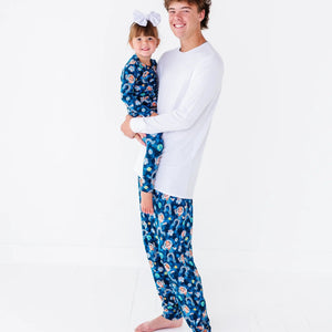 Bums & Roses - Baby & Kids Bamboo Pajamas - Blippi™ in Space Men's Lounge Pants - Image 1