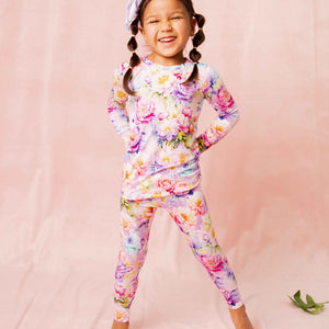 Baby Kids Bamboo Pajamas — Bloom Service Long Sleeve Pajama Set — Image 1