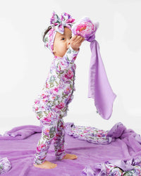 Baby Kids Bamboo Pajamas — Blooming Peotential Lovey — Image 1