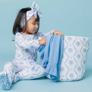 Baby Kids Bamboo Pajamas — Blue-tiful Bloom Signature Bundle — Image 4