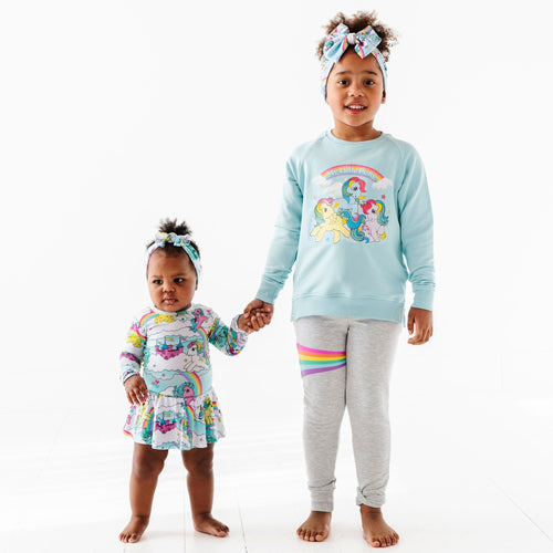My Little Pony: Classic Blue Crew Neck and Heather Grey Jogger Set - Image 7 - Bums & Roses