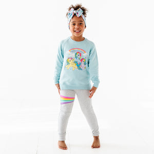 My Little Pony: Classic Blue Crew Neck and Heather Grey Jogger Set - Image 1 - Bums & Roses
