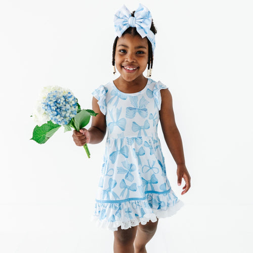 Bow Sweet Bow Girls Party Dress - Image 1 - Bums & Roses