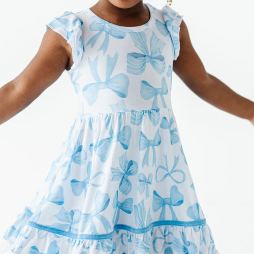 Bow Sweet Bow Girls Party Dress - Image 3 - Bums & Roses