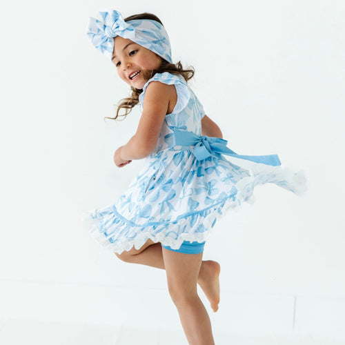 Bow Sweet Bow Girls Party Dress - Image 4 - Bums & Roses