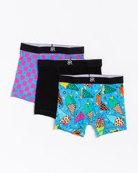 Baby Kids Bamboo Pajamas — Brain Freeze 3-Pack Boy's Boxer Brief Underwear — Image 1