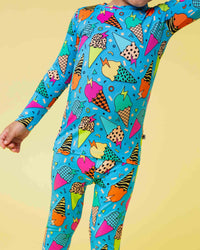 Baby Kids Bamboo Pajamas — Brain Freeze Long Sleeve Pajama Set — Image 1