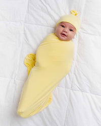 Baby Kids Bamboo Pajamas — Butter Than Ever Swaddle & Beanie Set — Image 1