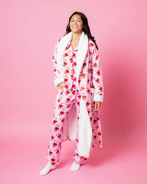 Baby Kids Bamboo Pajamas — Cane You Believe It Adult Plush Robe — Image 6