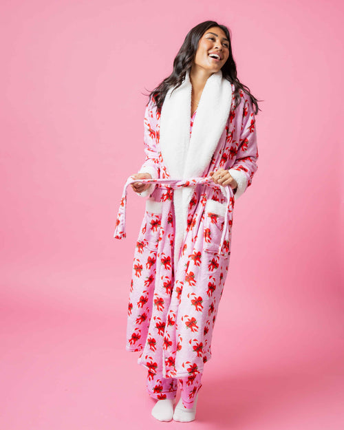 Baby Kids Bamboo Pajamas — Cane You Believe It Adult Plush Robe — Image 7
