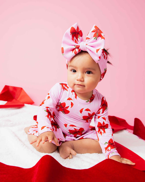 Baby Kids Bamboo Pajamas — Cane You Believe It Biggie Bow — Image 5