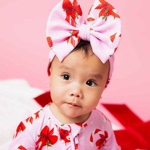 Baby Kids Bamboo Pajamas — Cane You Believe It Biggie Bow — Image 1