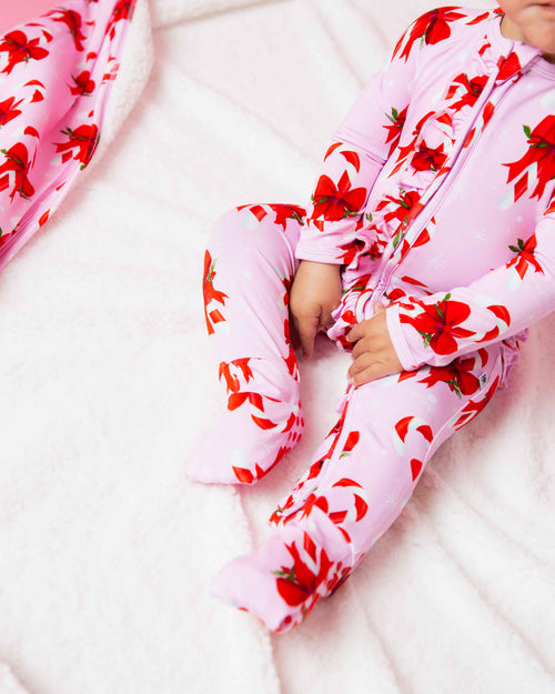 Baby Kids Bamboo Pajamas — Cane You Believe It Convertible Ruffle Romper — Image 6