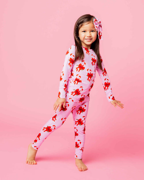 Baby Kids Bamboo Pajamas — Cane You Believe It Long Sleeve Pajama Set — Image 11