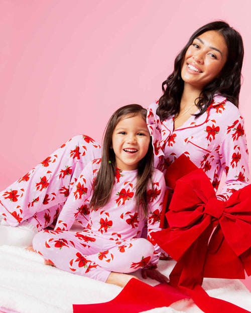 Baby Kids Bamboo Pajamas — Cane You Believe It Long Sleeve Pajama Set — Image 9