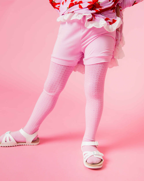 Baby Kids Bamboo Pajamas — Cane You Believe It Long Sleeve Party Dress & Shorts Set — Image 5
