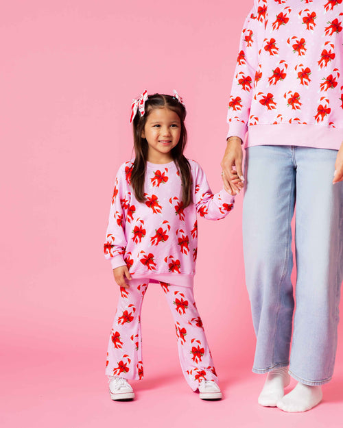 Baby Kids Bamboo Pajamas — Cane You Believe It Women's Crew Neck Sweatshirt — Image 4