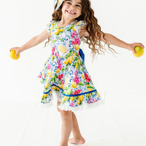 Carpe Lemon Short Sleeve Party Dress & Shorts Set - Image 1 - Bums & Roses