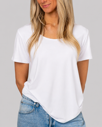 Baby Kids Bamboo Pajamas — White Women's Short Sleeve T-Shirt — Image 1