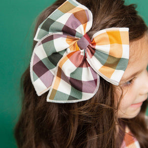 Baby Kids Bamboo Pajamas — Checkered & Charmed Woven Alligator Clip — Image 1