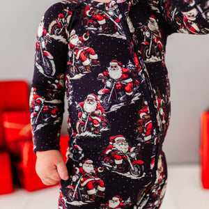 Bums & Roses - Baby & Kids Bamboo Pajamas - Clausin' Trouble Convertible Romper - Image 11