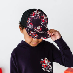 Baby Kids Bamboo Pajamas — Clausin' Trouble Hat — Image 1