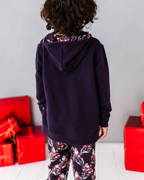 Baby Kids Bamboo Pajamas — Clausin' Trouble Hooded Jogger Set — Image 16