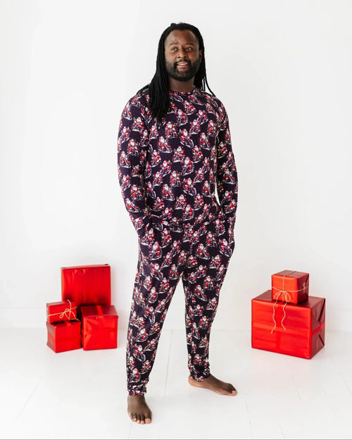 Baby Kids Bamboo Pajamas — Clausin' Trouble Men's Lounge Pants — Image 1