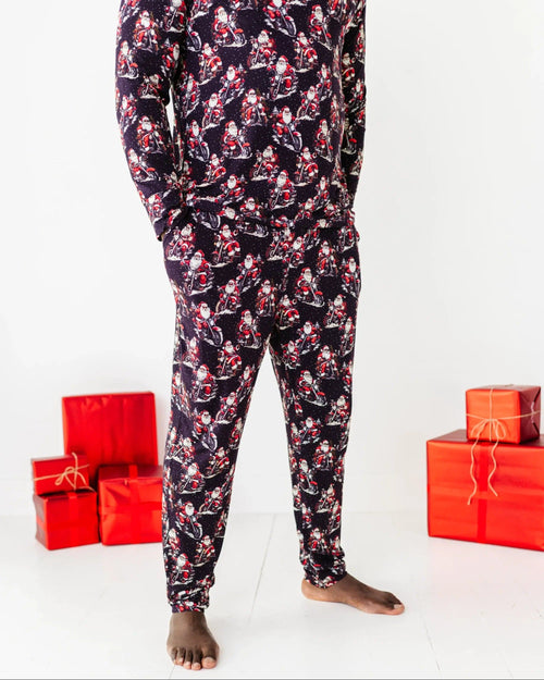 Baby Kids Bamboo Pajamas — Clausin' Trouble Men's Lounge Pants — Image 5