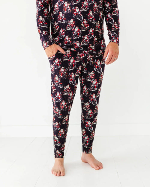 Baby Kids Bamboo Pajamas — Clausin' Trouble Men's Lounge Pants — Image 4