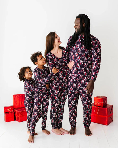 Baby Kids Bamboo Pajamas — Clausin' Trouble Men's Lounge Pants — Image 2