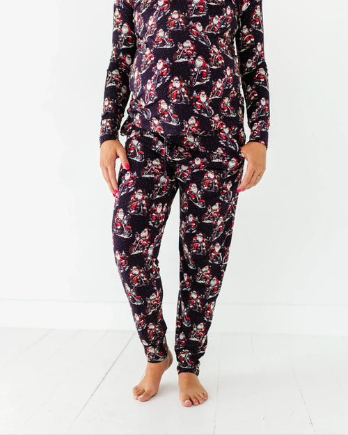 Baby Kids Bamboo Pajamas — Clausin' Trouble Women's Pants — Image 1