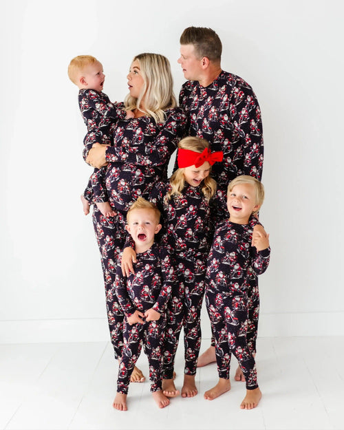 Baby Kids Bamboo Pajamas — Clausin' Trouble Women's Pants — Image 2