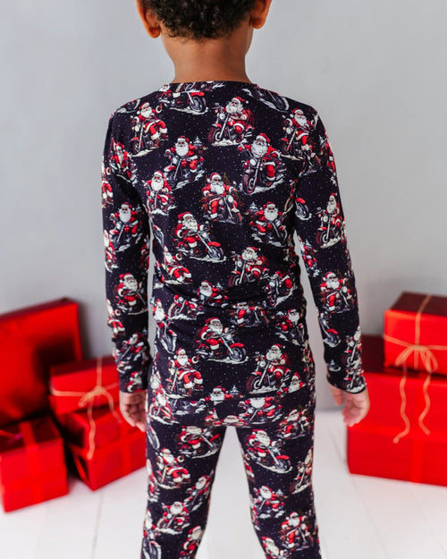 Baby Kids Bamboo Pajamas — Clausin' Trouble Two-Piece Pajama Set — Image 22