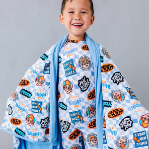 Baby Kids Bamboo Pajamas — Blippi™ Chill Kid Vibes Bum Bum Blanket — Image 1