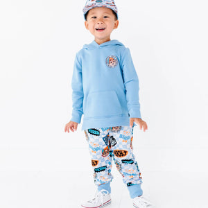 Baby Kids Bamboo Pajamas — Blippi™ Chill Kid Vibes Hooded Jogger Set — Image 1