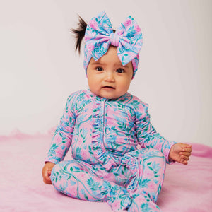 Baby Kids Bamboo Pajamas — Botanically Speaking Footie — Image 1