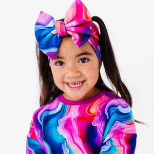 Baby Kids Bamboo Pajamas — Agate You Covered Biggie Bow — Image 1