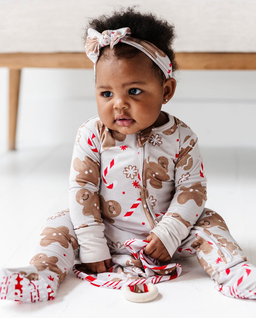 Baby Kids Bamboo Pajamas — Baking Spirits Bright Footie — Image 1
