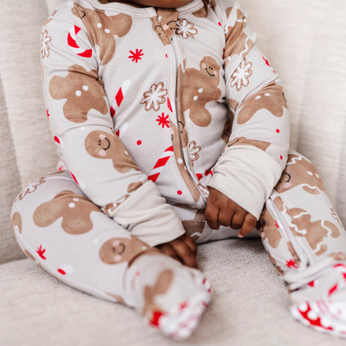 Baby Kids Bamboo Pajamas — Baking Spirits Bright Footie — Image 24