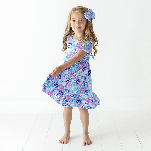 Cute as Shell Girls Dress & Shorts Set - Image 5 - Bums & Roses