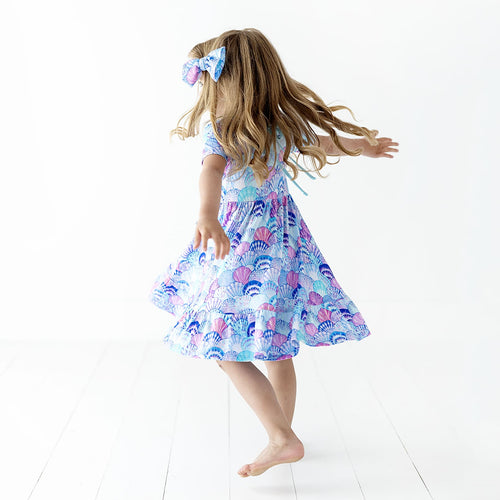 Cute as Shell Girls Dress & Shorts Set - Image 9 - Bums & Roses