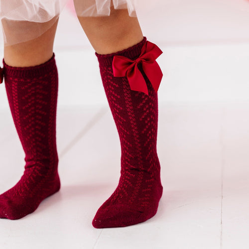 Bamboo Pointelle Bow Socks - Image 18 - Bums & Roses