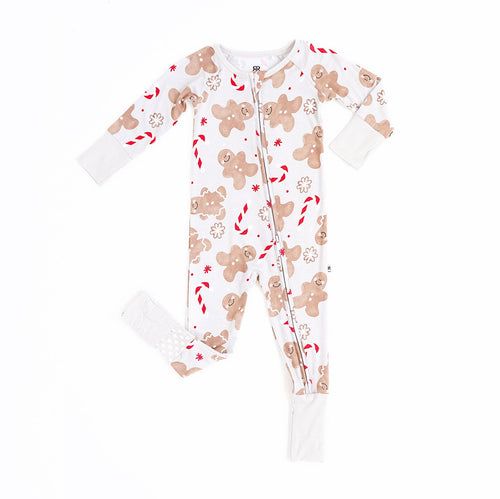 Baby Kids Bamboo Pajamas — Baking Spirits Bright Convertible Romper — Image 12